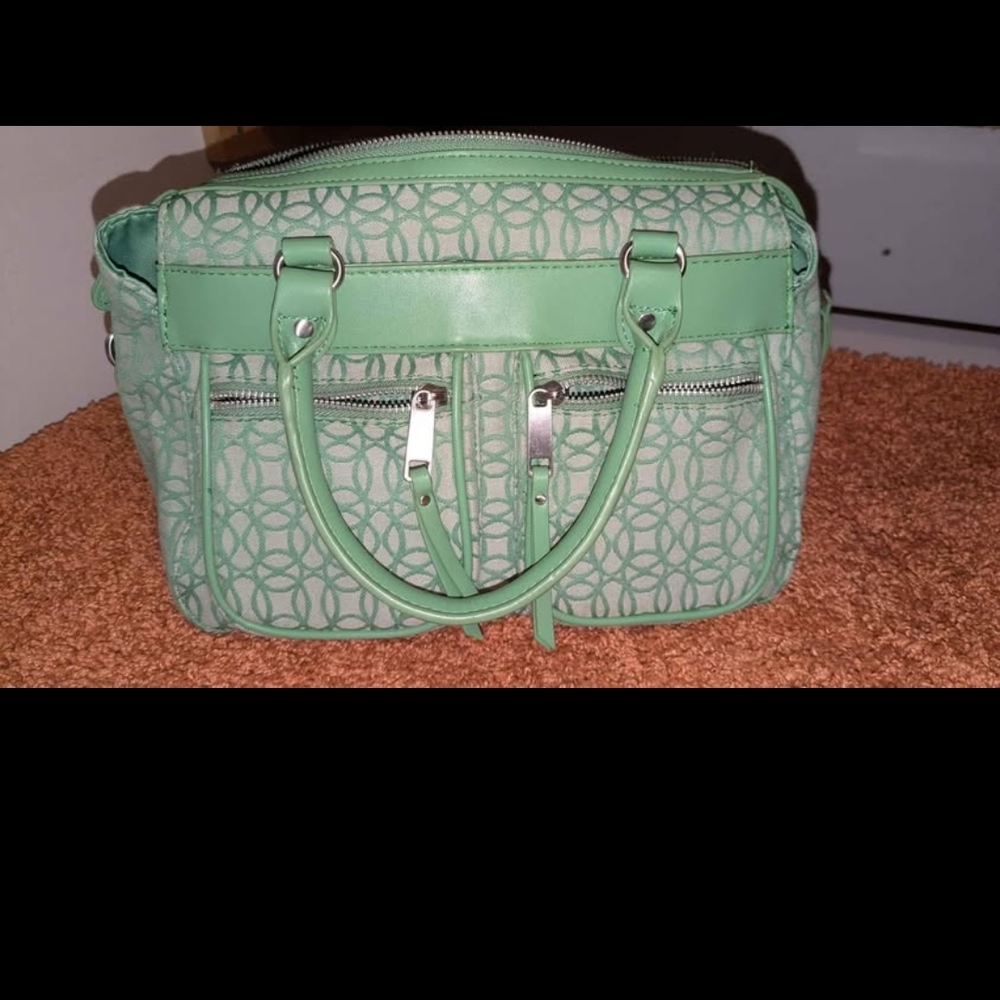 Green Patterned Women's Bag